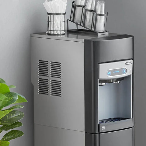 Máquina para hacer hielo – Dispensador de agua 2 en 1 con máquina de hielo  incorporada Independiente caliente con cerradura de seguridad para niños